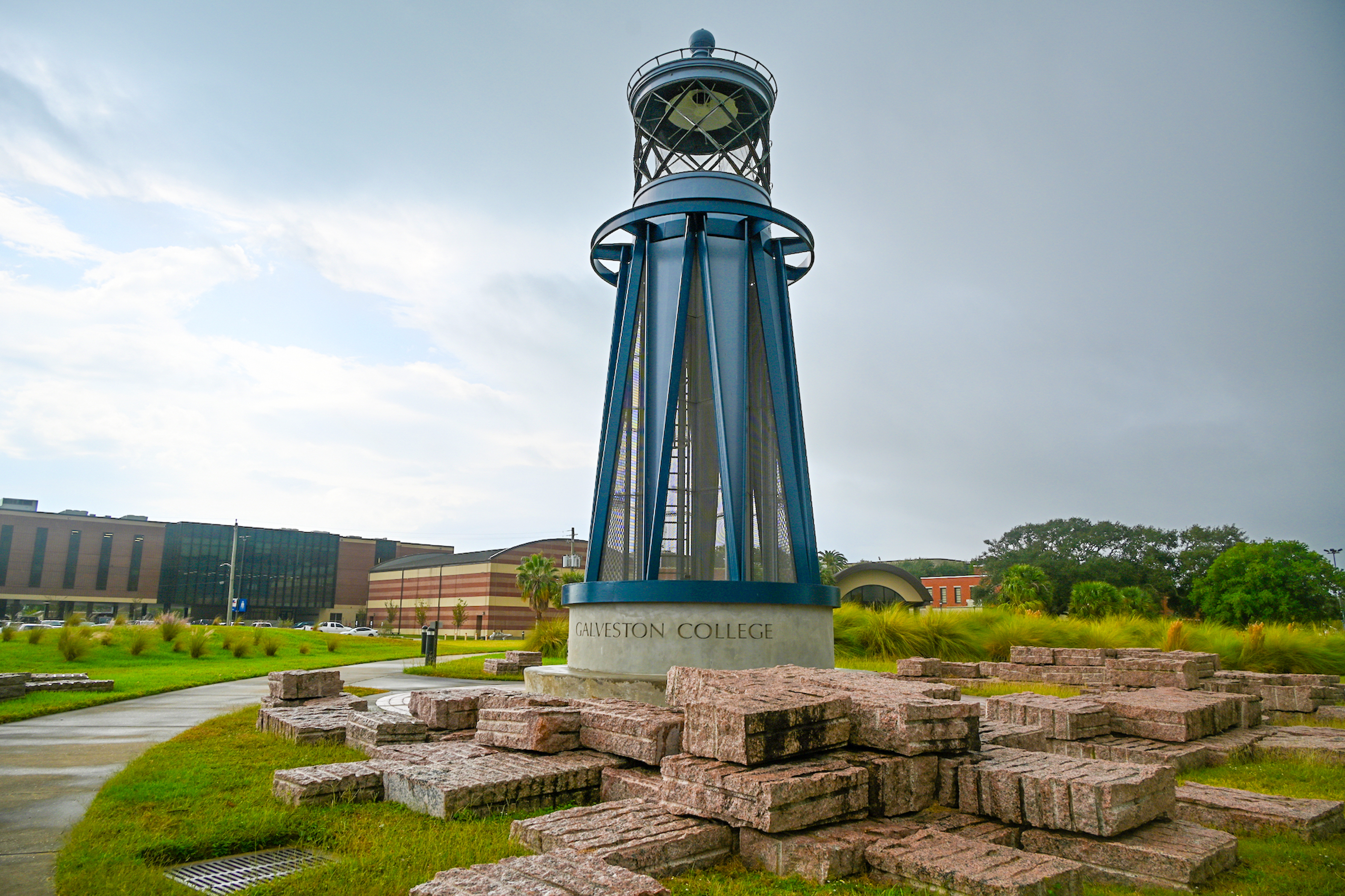 Drone view of Galveston College Main Campus 