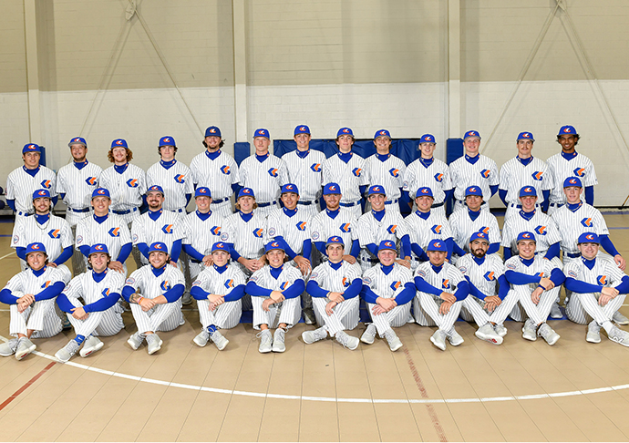 Whitecaps Baseball Team pose for team photo