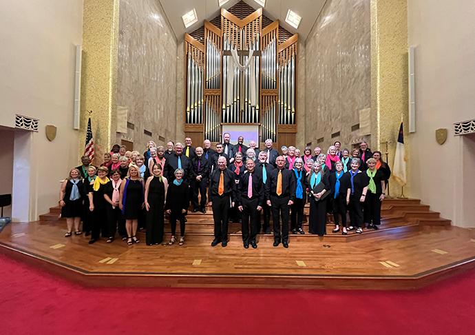 Choir group in a church.