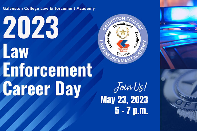 Law Enforcement Career day flyer, date May 23rd, from 5-7 p.m.