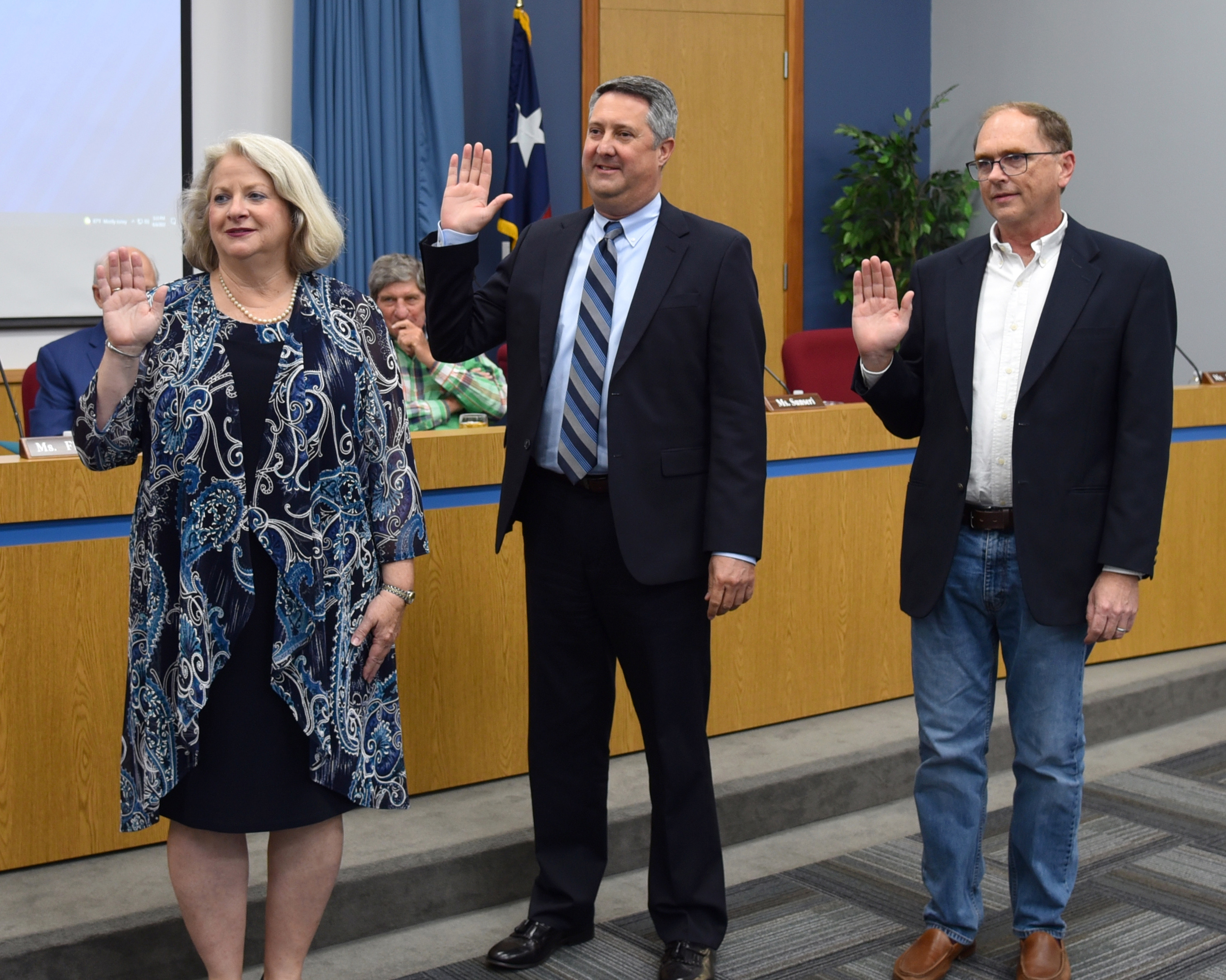 The new regents sworn into office are Carolyn L. Sunseri, Position 6, Norman S. Hoffman, Position 7 and Garrik Addison, Position 8.