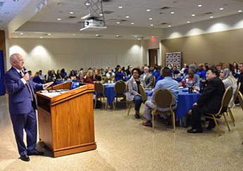 Galveston College president welcomes back faculty and staff